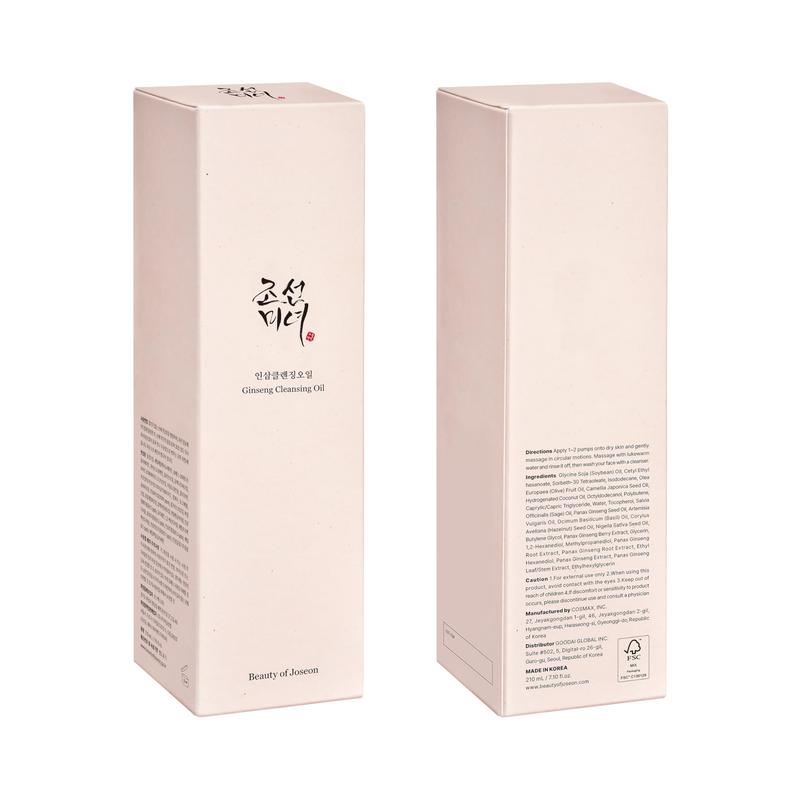 Beauty of Joseon Ginseng Cleansing Oil Waterproof Makeup Remover for Sensitive, Acne-Prone Facial Skin. Korean Skin Care for Men and Women, 210ml, 7.1 fl.oz