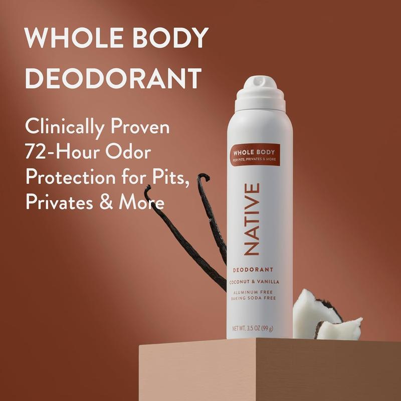 Native Whole Body Deodorant Spray Contains Naturally Derived Ingredients | 72 Hour Odor Protection, Sensitive Comfort