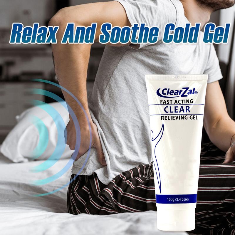 Clearzal Instant Soothing Cooling Gel 100g, Muscle Revival Body Gel, Cooling with Menthol and Frankincense, Helps Relieve Muscle Tension , Relax your waist, legs, knees, shoulders and neck to relieve fatigue, Sports Soothing Cooling Gel [Star]