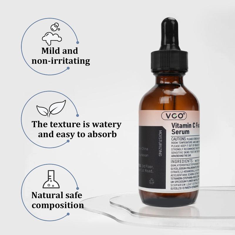 VGO-Vitamin C Serum, Moisturizer, and Facial Cleanser Set Cleansing Moisturizing Suitable for sensitive skin-Live Skincare Radiance VGO Skincare Kit Gentle Acne Treatment, Correcting Nourishing, Glossier  hydrating, Moisturizer, remedy serum,wrinkles,