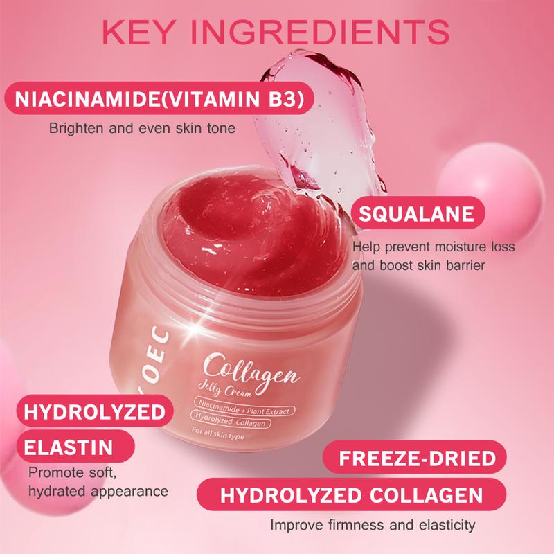 [KOEC] Collagen Jelly Cream with Niacinamide & Freeze.Dried Hydrolyzed Collagen for Skin Moisturizingand Boosting -Skincare, Moisturizer ComfortSkin Repair Comfort Skin Repair Collagen Night korean skin Collagen Night skin care vitamin c