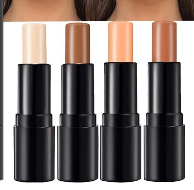 4 Colors Cream Contour Sticks Makeup Kit for Beginners - Highlighter and Concealer Blur Stick