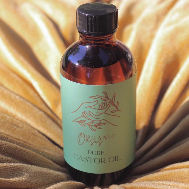 Organic Castor Oil - Cold Pressed Hexane Free Pure Body Care Comfort, Organic Oasis Brand Cosmetic Moisturizing Nourishing