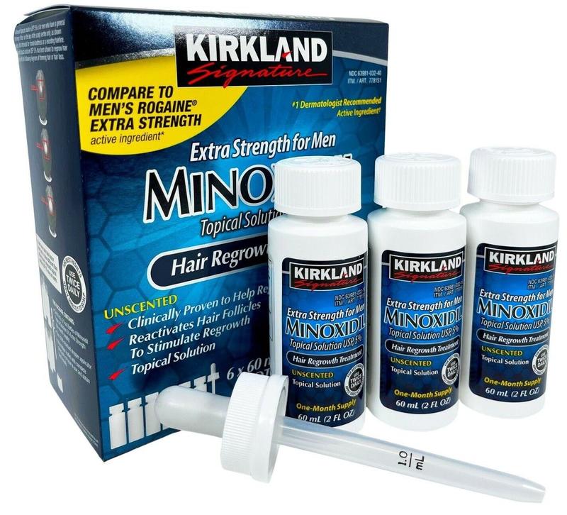 Kirkland Minoxidil 5% Extra Strength 1, 6 Months Supply Men Hair Regrowth Hair Care Nourishing Comfort