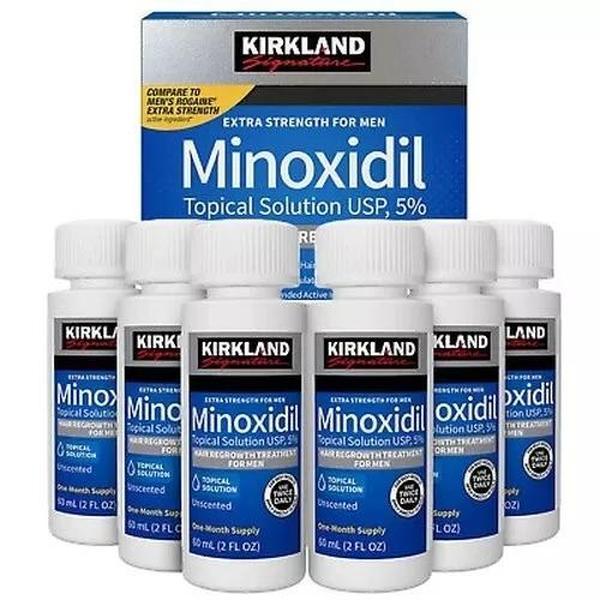 6 MONTH SUPPLY KIRKLAND MINOXIDIL 5% MENS EXTRA STRENGTH HAIR REGROWTH SOLUTION WITH DROPPER Hair Care Unscented Comfort men