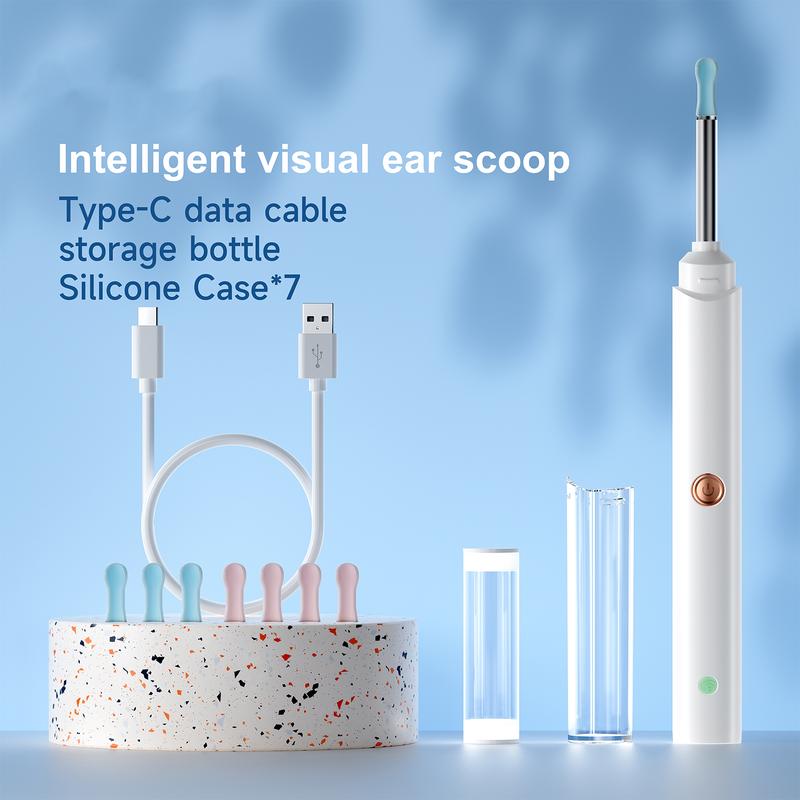 Portable Ear Cleaning Kit with LED Lights, Waterproof Visual Ear Scoop for Adults & Kids, Wi-Fi Enabled