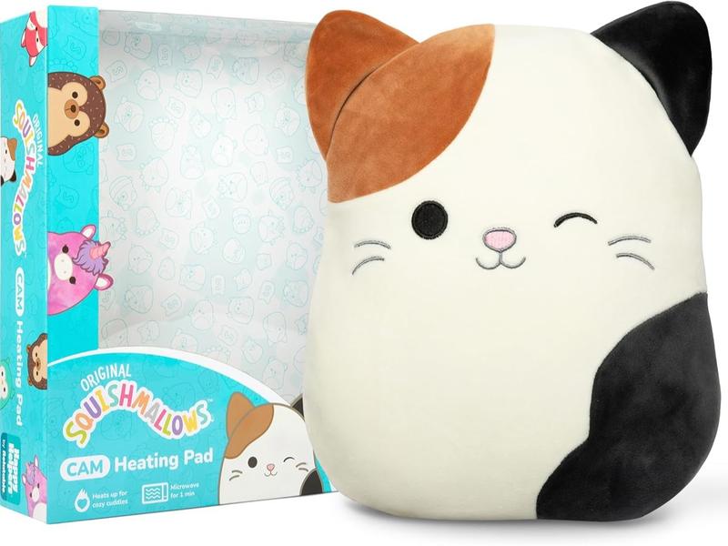 Squishmallows Cam Heating Pad - Heating Pad for Cramps by Relatable - Best Gift for everyone