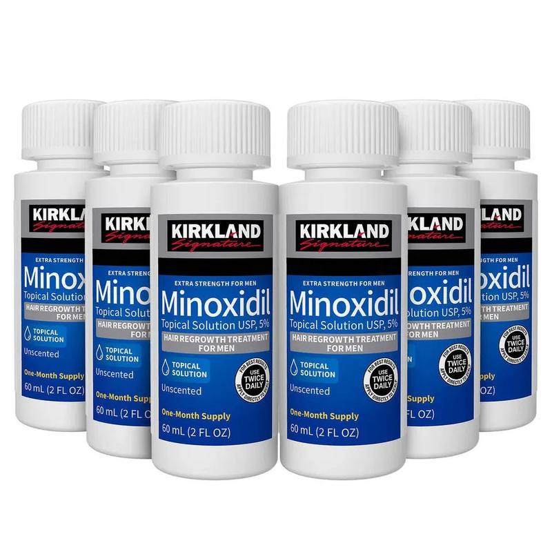 6 MONTH SUPPLY KIRKLAND MINOXIDIL 5% MENS EXTRA STRENGTH HAIR REGROWTH SOLUTION WITH DROPPER Hair Care Unscented Comfort men