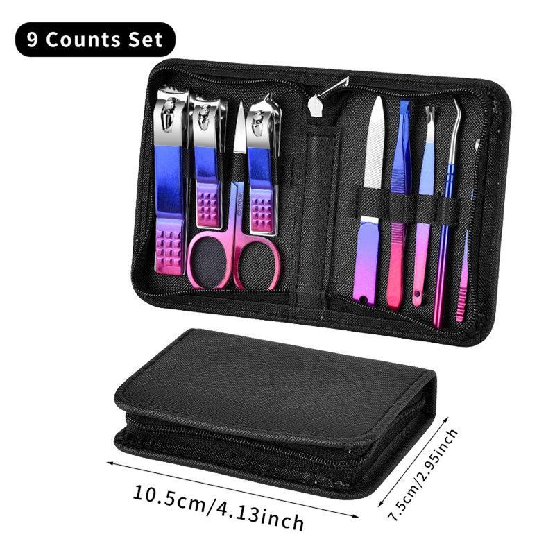 Professional Nail Clipper Set, Portable Stainless Steel Nail Clipper Kit, Multifunctional Manicure & Pedicure Tool for Home & Travel, Nail Tools for Men and Women