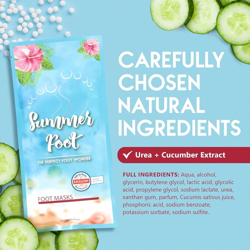 Summer Foot Callus Remover with Urea & Cucumber Extracts for Dry Cracked Feet - Dermatologically Tested