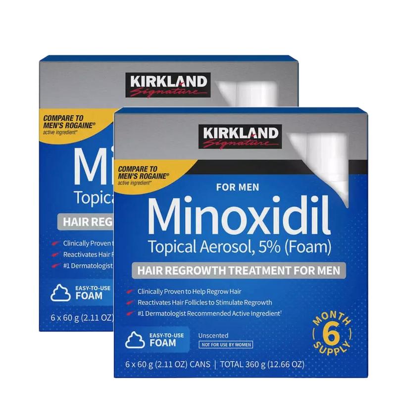 Kirkland Minoxidil 5% Foam Men Hair Regrowth Treatment for Hair Loss - Comfort, Hair Care Pack minoxidil foam