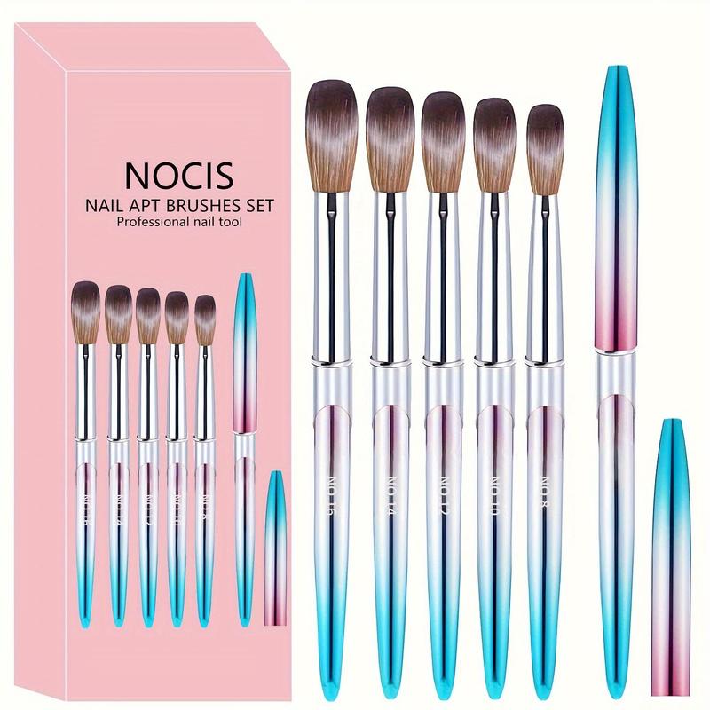 Professional Acrylic Nail Brush Set, 5 Counts Nail Art Brush Set, Easy Extension & Carving for Beginners, Perfect for Salon-Style Nails at Home, Nail Supplies