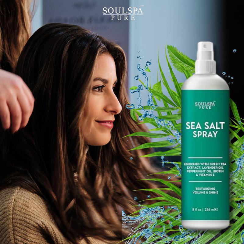 SOULSPA PURE Sea Salt Spray for Hair Men & Women Gel Haircare Lavender Nourishing