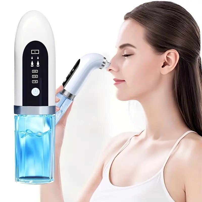 Facial Pore Vacuum Cleaner, 1 Count Comfort Facial Pore Vacuum Cleaner Handle with 6 Multi-function Replacement Heads, Hydrating Face Beauty Machine, Facial Cleansing Skincare Products