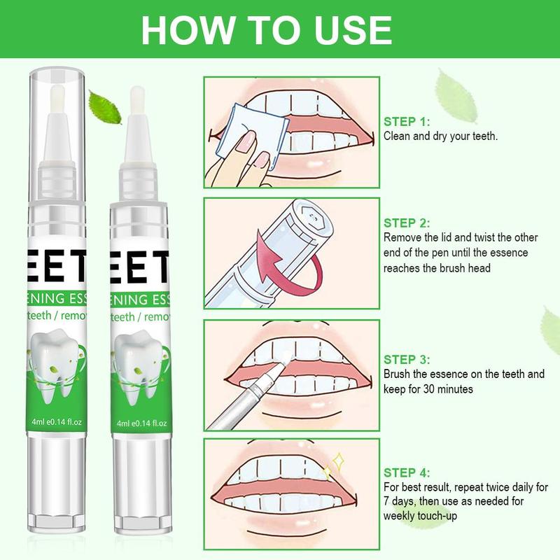 Coconut Oil & Mint Mouthwash and Teeth Cleaning Pen Set, Refreshing and Brightening Teeth Products, Oral Care Set for Men & Women