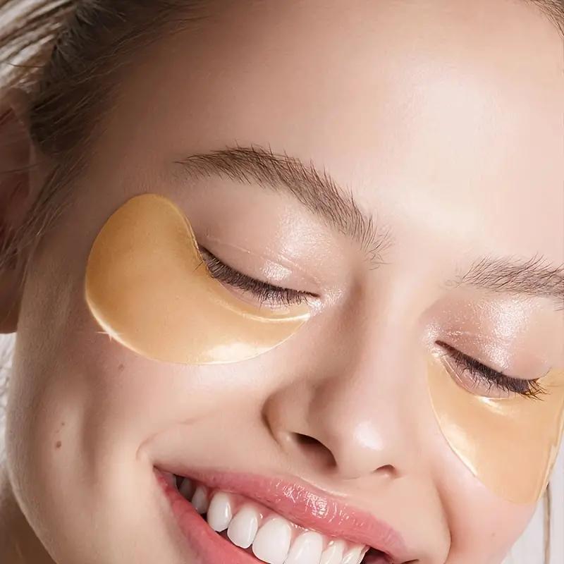 24k Gold Eye Mask, 1 Box Moisturizing & Firming Eye Care Mask, Hydrating Eye Care Product for Women & Men, Suitable for All Skin Types