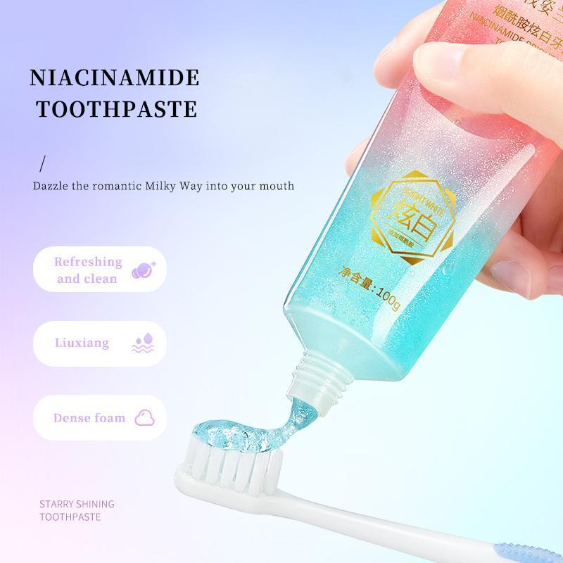 Niacinamide Toothpaste, 2 Counts set Gentle Cleaning Toothpaste, Oral Care Toothpaste for Adults, Toothpaste for Cleaning Teeth Stains, Oral Care Product, Christmas Gift