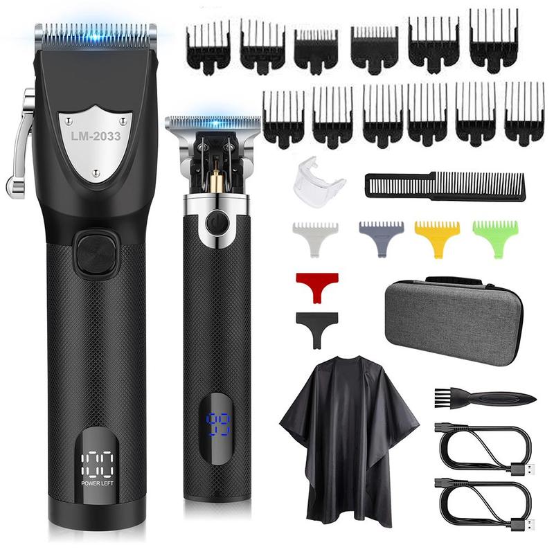 Professional Hair Clipper, 1 Set Cordless Barber Clippers Zero Gapped Trimmer Beard Trimmer Hair Cutting Kit, Back To School Hair Clipper Trimmer Neon Clipper, Barber Equipment, Clippers for Men, Split End Trimmer, Clippers for Men, Stocking Fillers Gift