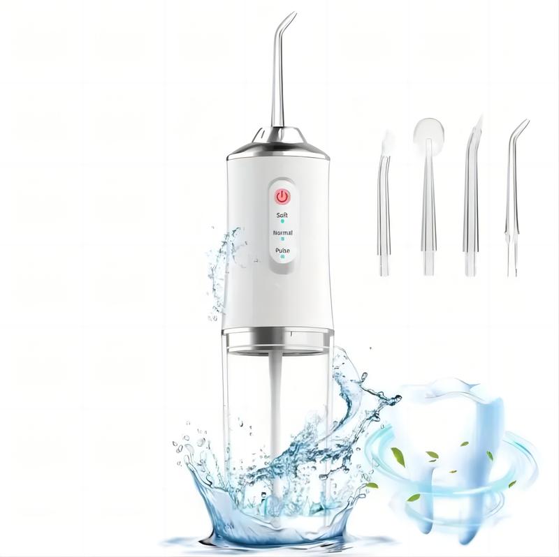 4 In 1 Cordless Water Flosser, 4 Cleaning Modes 300ML Tank ,Thanksgiving, Christmas gifts for Home and Travel, IPX7 Waterproof Gum Care Cleaning Plaque Removal, Compatible with Mouthwash Pulling Oil Cleansing Powerful bitva e oralcare Whitening