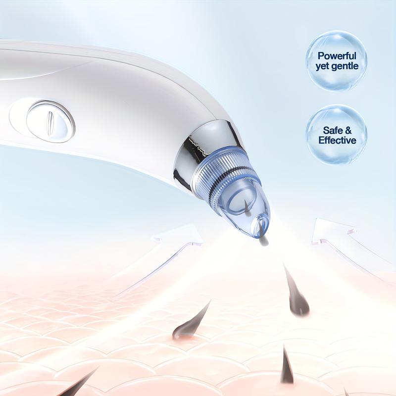 Blackhead Remover Pore Vacuum,4 Suction Heads,3 Strength,USB Rechargeable Blackhead Vacuum Kit-Facial Pore Cleaner Electric Acne Extractor Cruel Adjustable Lightweight Rechargeable Pimple Popper Tool Kit Skin Pore Care Comfort Cleansing Mild Sensitive