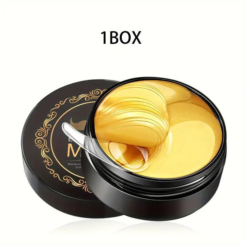 24k Gold Eye Mask, 1 Box Moisturizing & Firming Eye Care Mask, Hydrating Eye Care Product for Women & Men, Suitable for All Skin Types