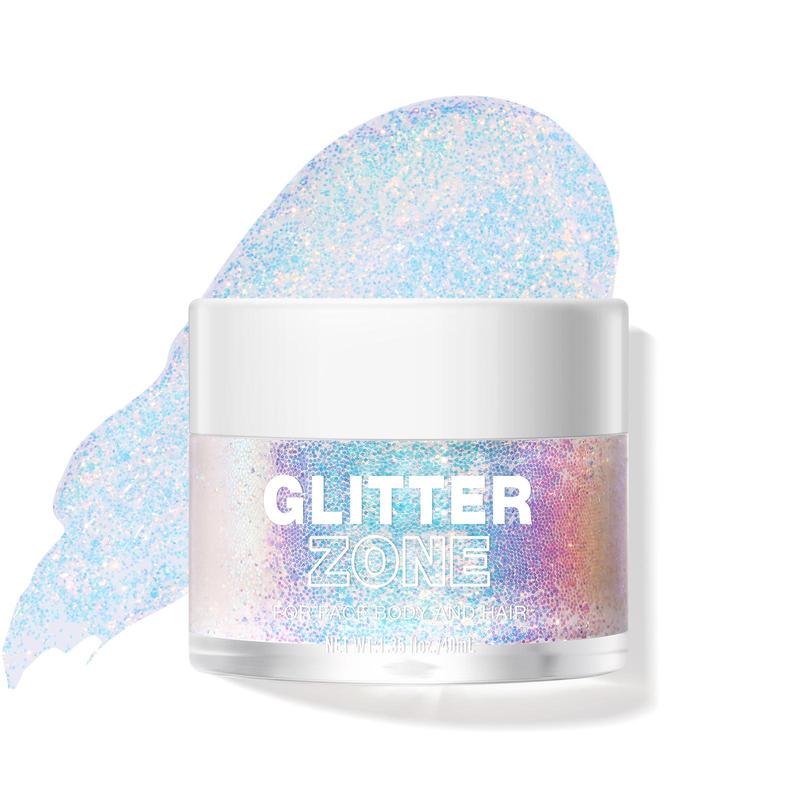 Glitter Gel Liquid Eyeshadow, Multi-purpose Liquid Eyeshadow for Face & Body, Hair Glitter Styling Gel, Cosmetic Product