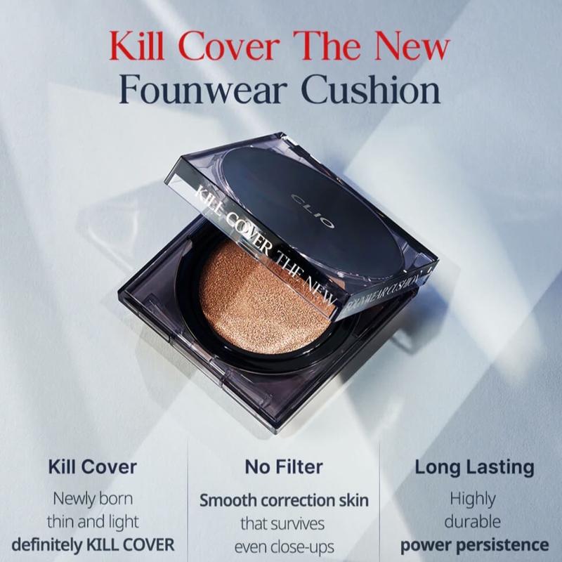 Clio Kill Cover The New Founwear Cushion SPF 50+, PA+++ Refill Included (15gX2)