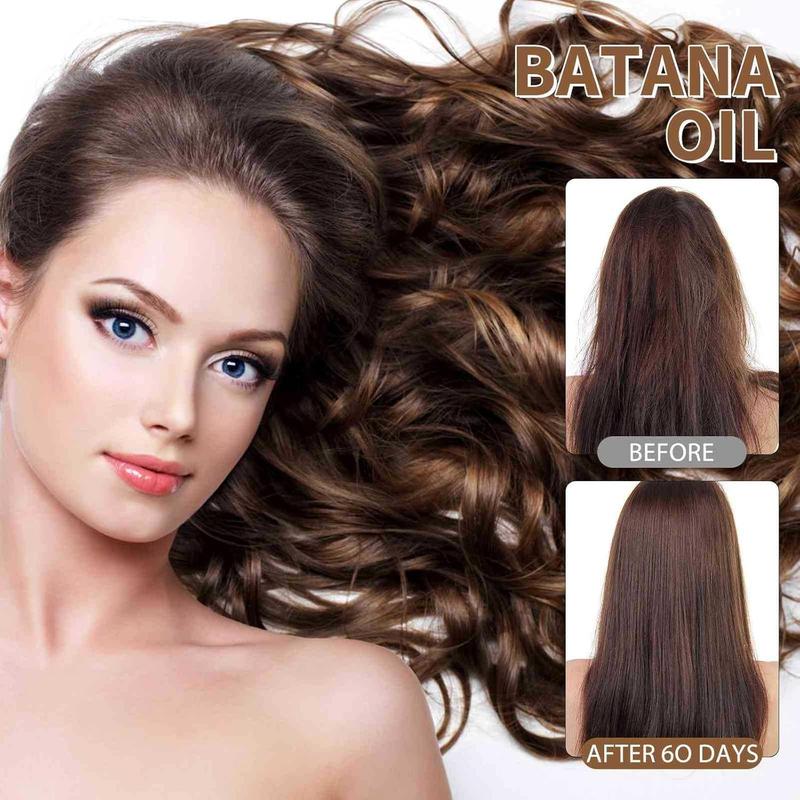 100% Unrefined Batana Oil from Honduras -Fuller, Thicker Hair for Women&Men, Silky Conditioning, Frizz Control&Color Care