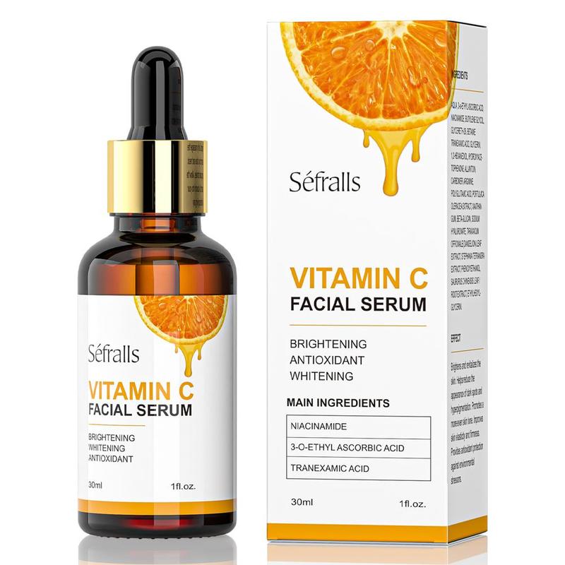 30ml Vitamin C Facial Serum, Moisturizing & Brightening Facial Essence, Hydrating Facial Serum, Face Nourishing Lotion for Women & Men, Christmas Gift