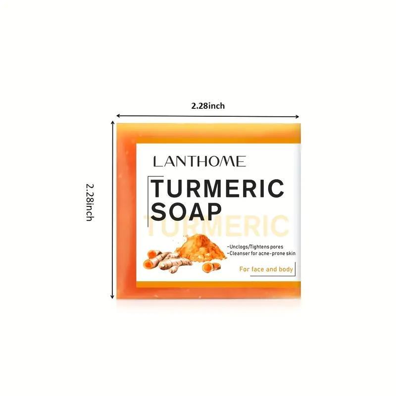 Turmeric Soap Bar For Face & Body,Turmeric Skin Soap Wash For Dark Spot, Intimate Areas, UnderarmsTurmeric Face Soap improving Acne & Cleanses Skin