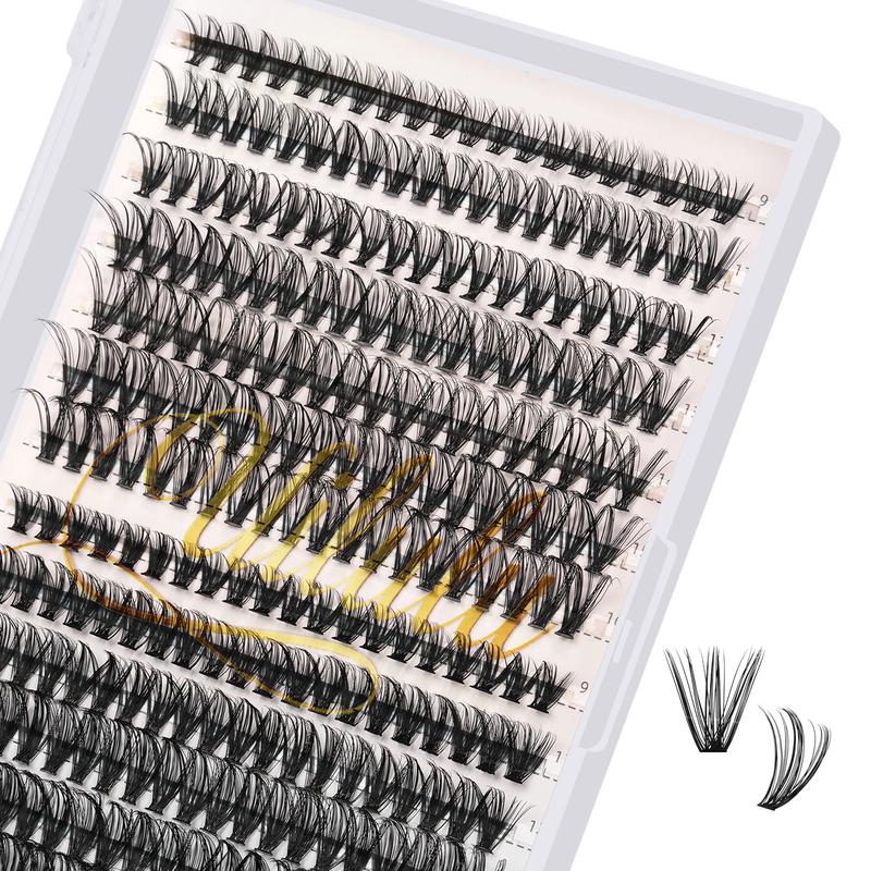 UILULU DIY  Extension Kit Individual  Cluster D Curl Eyelash Set (30D 0.07D-9-16MM Kit)