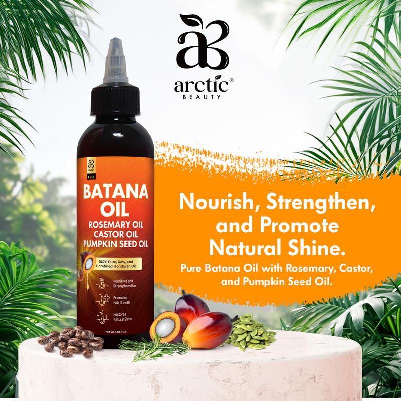 Slick & Silky Set - Arctic Beauty All-in-One Liquid Batana Oil & Beef Tallow Moisturizer Cream Duo - For Scalp, Hair, Face, & Body Health Support - (5 oz.)