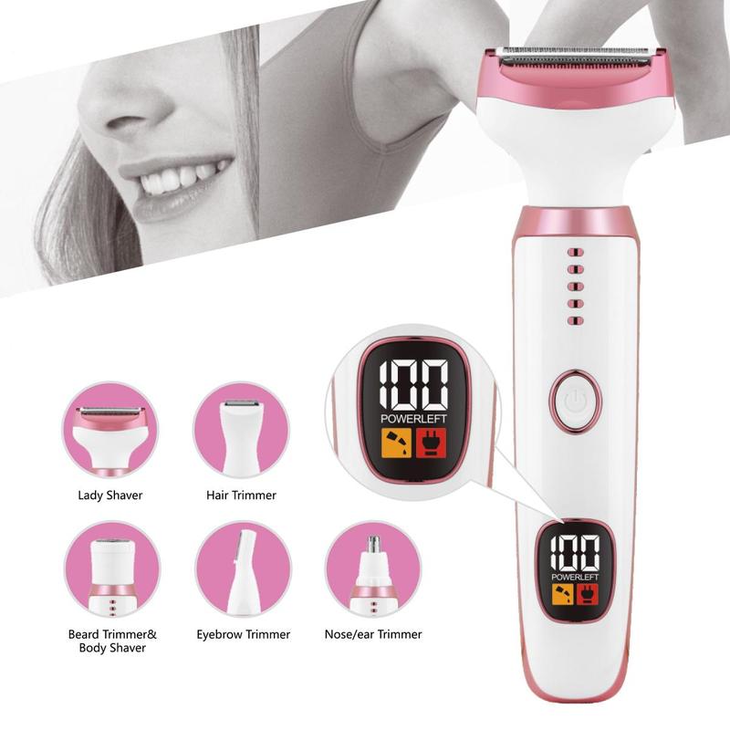 5 in 1 Electric Hair Removal Tool, 1 Box USB Rechargeable Hair Removal Machine & Accessories, Multifunctional Hair Removal Tool for Women, Christmas Gift