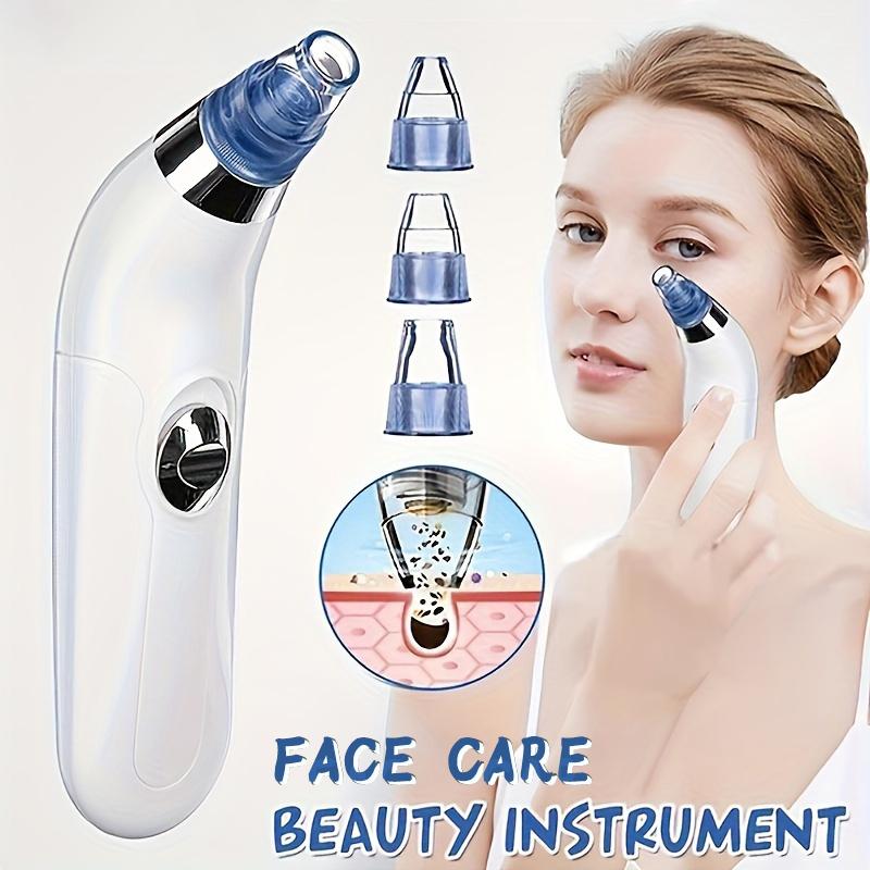 Blackhead Remover Pore Vacuum,4 Suction Heads,3 Strength,USB Rechargeable Blackhead Vacuum Kit-Facial Pore Cleaner Electric Acne Extractor Cruel Adjustable Lightweight Rechargeable Pimple Popper Tool Kit Skin Pore Care Comfort Cleansing Mild Sensitive