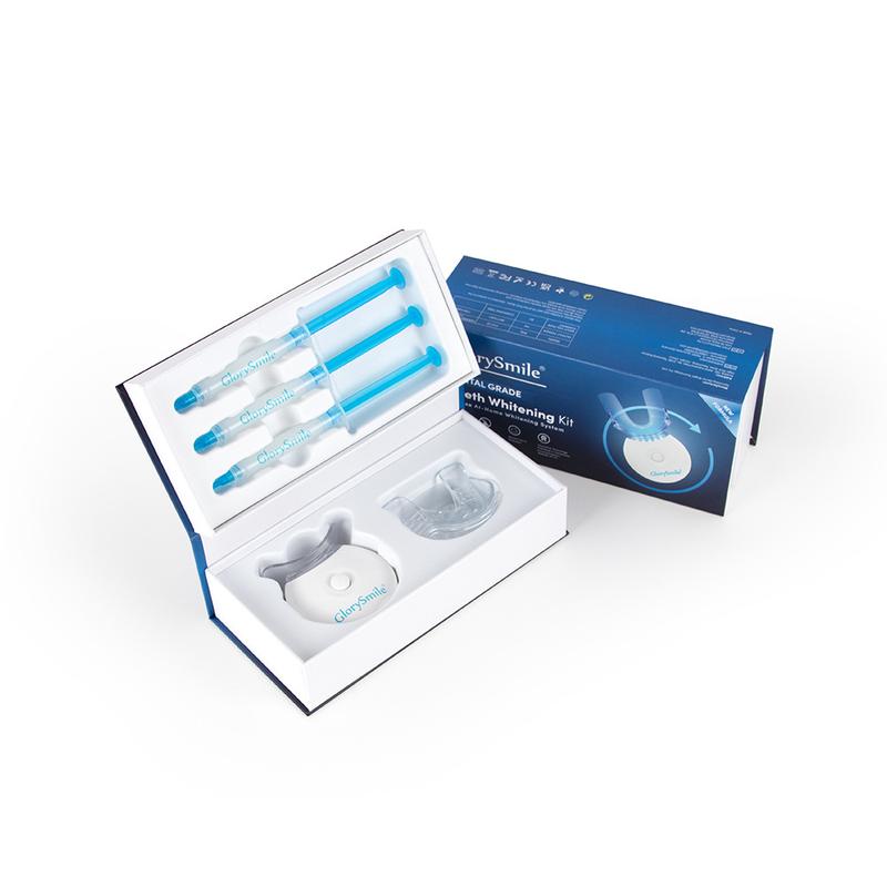 Teeth Whitening Kit - 5X LED Light Tooth Whitener with 3 Carbamide Peroxide Teeth Whitening Gel , Dental-Grade Whitening Teeth Whitening Kit Helps to Remove Stains from Coffee, Smoking, Wines, Soda, Food glory smile