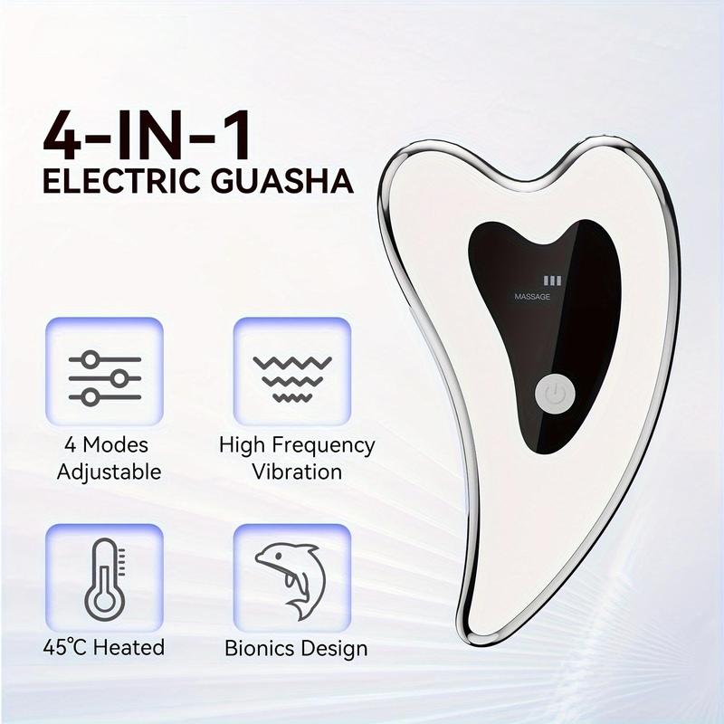 Electric Gua Sha Facial Massage, 1 Count Stainless Steel Gua Sha Tool for Cheek & Neck & Forehead & Maxillary Line, Manual Massager & Skin Care Tool