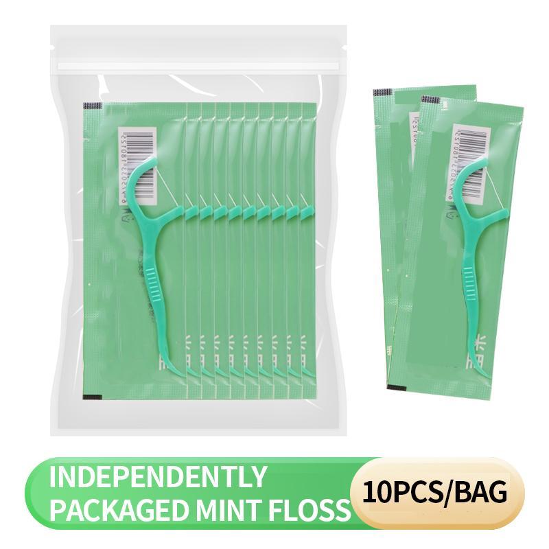 Convenient Mint Fresh Breath Floss Picks, 1 Set Mouth Cleaning Oral Care Product for Fresh Breath, Dental Care Product