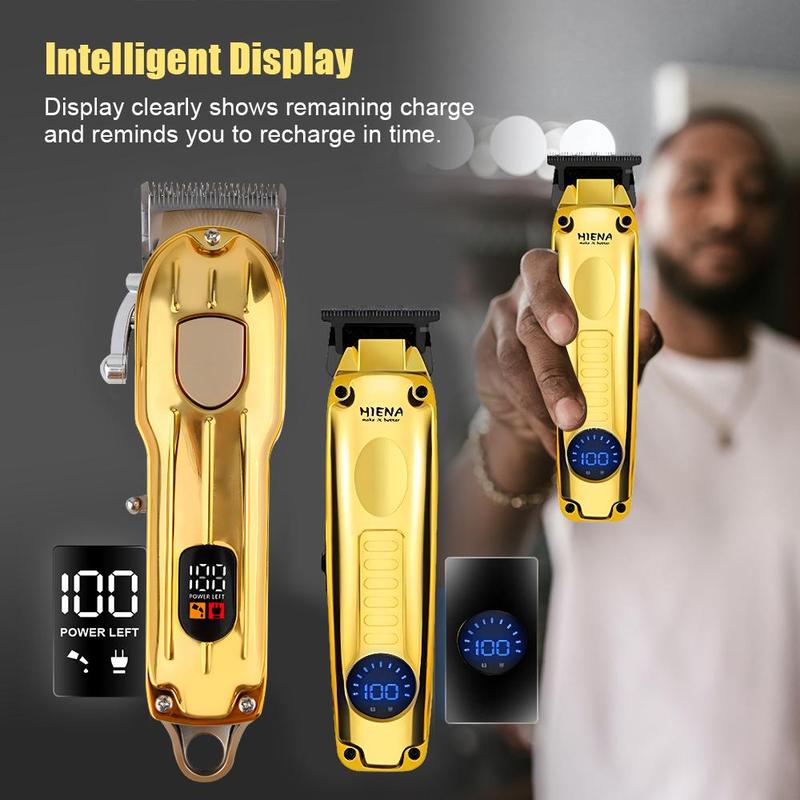 Professional Hair Clipper with LCD Display, 1 Box Electric Beard Shaver, USB Rechargeable Beard Trimmer, Cordless Beard Trimmer, Haircut Machine