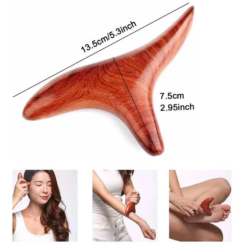 Wooden Wing Shaped Manual Massage Tool, 1 Count Portable Handheld Body Massager, Manual Massage Tool for Home Spa Experience