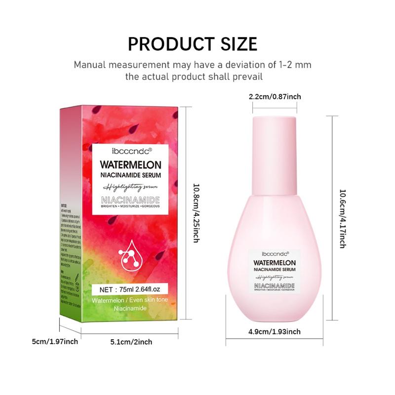 75ml Watermelon Hydrating Serum – Nourishing & Brightening Facial Essence for Women – Gentle Moisturizer & Ideal Skincare Gift