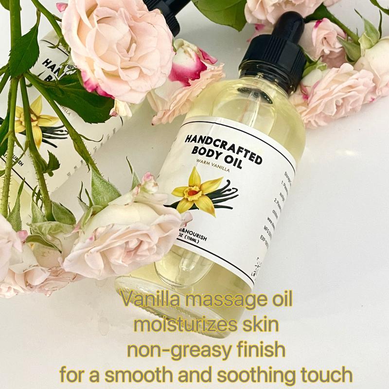 Handmade Vanilla Moisturizing Oil for Silky Soft Skin - Beauty and Personal Care