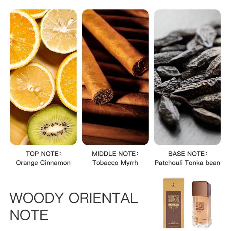 30ml Men's Wooden Scented Perfume, 1 2 Counts Spicy Oriental Wood Tone Fragrance, Long Lasting Fragrance for Men Daily Use, Back to School