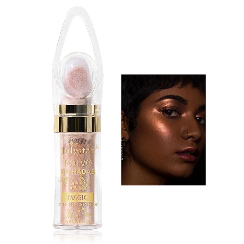 Face & Body Glitter Highlighter, Shimmering Highlighter Powder, Long Lasting Pearly Makeup Powder, Christmas Gift