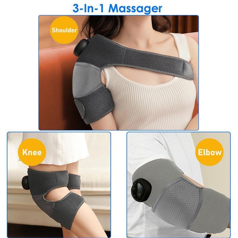 Heated Knee Massager, 1 Set Comfort Adjustable Modes Body Care Knee Warmer Pad with Charging Cable, Lightweight Knee Pads Personal Care Appliances for Home & Travel