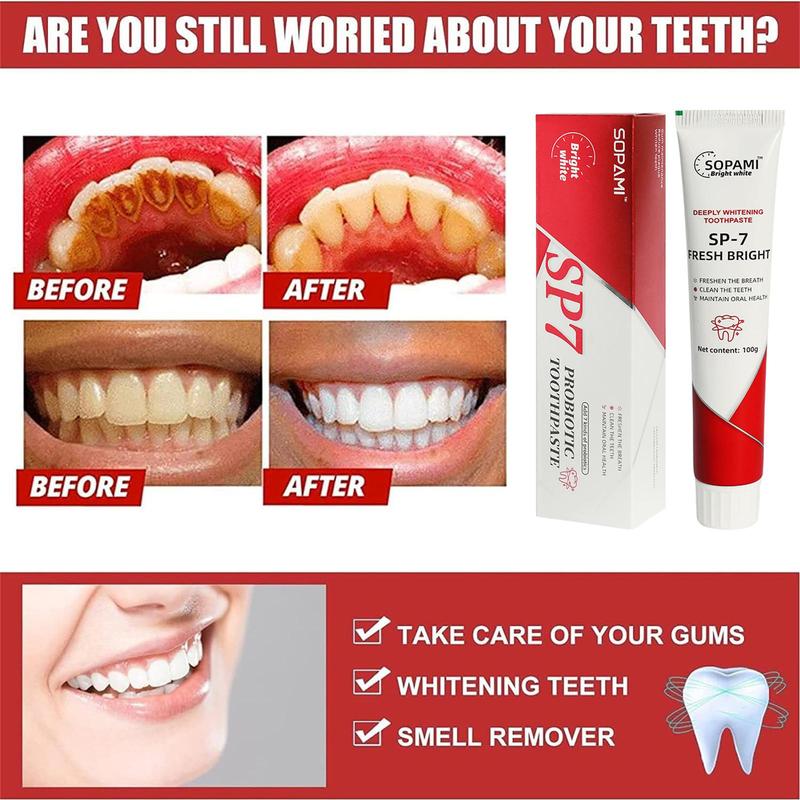 *SP-7 PROBIOTIC WHITENING Toothpaste rich in many probiotics Effective Tooth Cleaning and Oral Health Management,Effect is better than SP-4 and SP-6