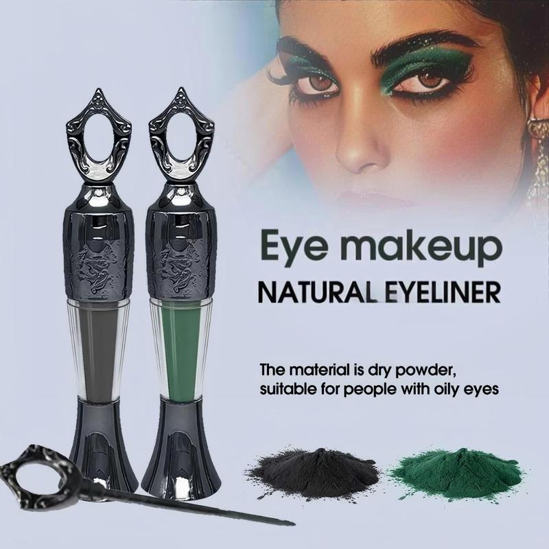 Long Lasting Eyeliner Powder Stick, 2 Counts set Eye Liner Powder Tube, Professional Eye Makeup Tool for Women