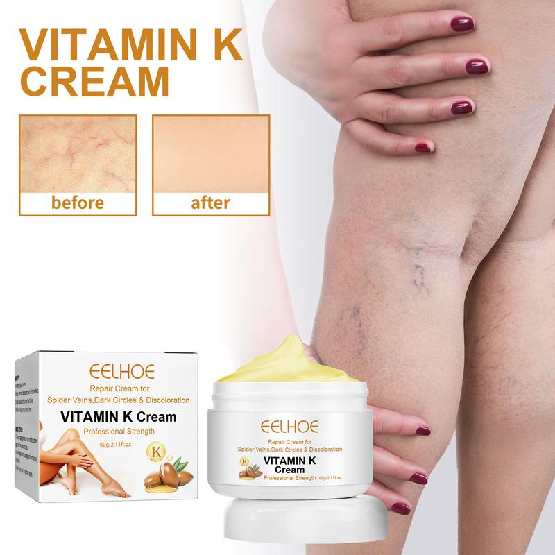 EELHOE Vitamin K Cream for Sore and Swollen Legs - Earthworm Leg Vein Massage Cream - Facial, Comfort Aloe Body Care