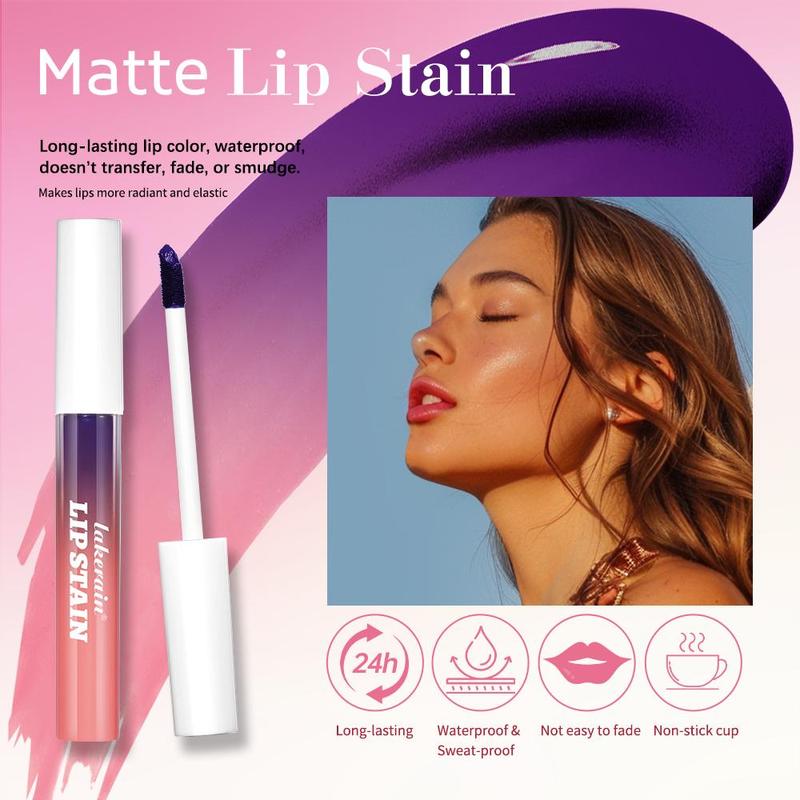 Long Lasting Peel Off Lipstick, 3 Counts set Waterproof Matte Lip Gloss, Easy Coloring Lip Sticks, Suitable for All Occasions Lip Makeup