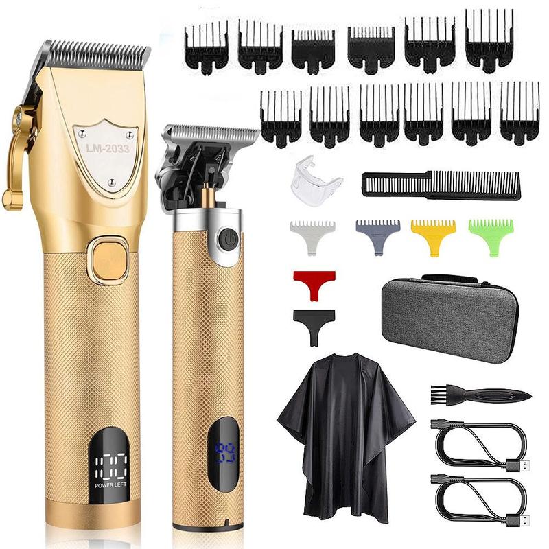 Professional Hair Clipper, 1 Set Cordless Barber Clippers Zero Gapped Trimmer Beard Trimmer Hair Cutting Kit, Back To School Hair Clipper Trimmer Neon Clipper, Barber Equipment, Clippers for Men, Split End Trimmer, Clippers for Men, Stocking Fillers Gift