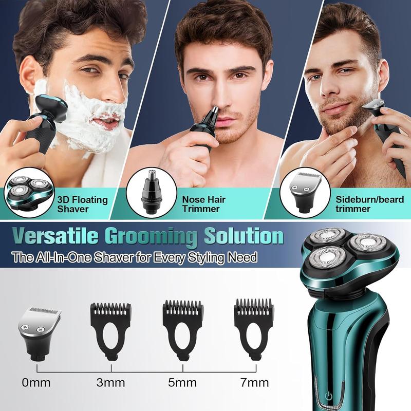 Electric Razor for Men, 2024 Men's Electric Shavers Rotary Replacement  Rechargeable, Electric Shaver for Men Cordless Floating  Replaceable , Portable Travel Razor Idea Men Gift